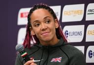 Katarina Johnson-Thompson during a press conference ahead of the 2024 European Athletics Championships in Rome, Italy.